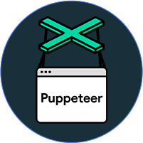 Puppeteer logo icon.